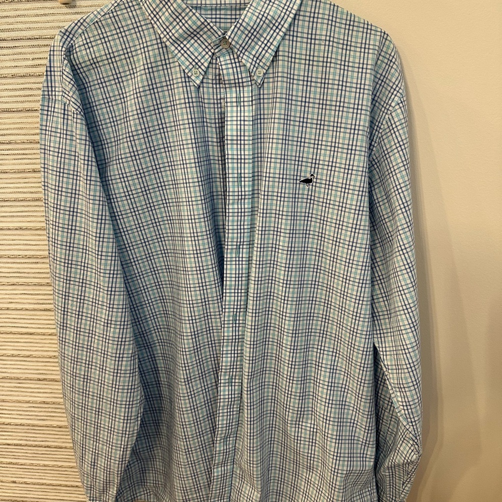 Properly Tied XXL Men’s button down Blue Plaid Men's Shirt